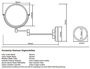 Косметическое зеркало Bemeta Retro 106101698 18 купить в интернет-магазине сантехники Sanbest