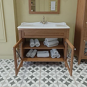 Тумба с раковиной Caprigo Napoli promo 100 орех для ванной в интернет-магазине Sanbest