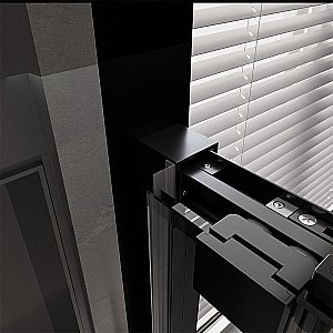 Душевая дверь Veconi Premium Trento PTD30-B-150-01-C4 прозрачная/профиль черный матовый купить в интернет-магазине Sanbest