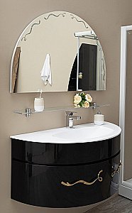 Полка стеклянная De Aqua Токката 258169 130 хром купить в интернет-магазине сантехники Sanbest