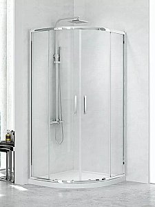 Душевой уголок NEW TRENDY NEW PRAKTIC K-0576 90x90 стекло прозрачное/профиль хром купить в интернет-магазине Sanbest