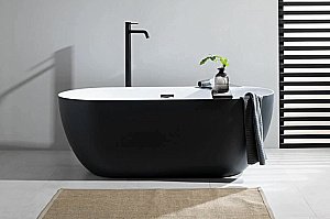 Акриловая ванна Aquanet DELIGHT 289723 170x78 белый/черный матовый купить в интернет-магазине Sanbest