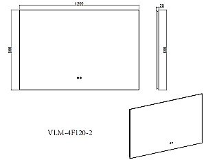 Зеркало LED Vincea VLM-4F120BG-2 120х80 брашированное золото в ванную от интернет-магазине сантехники Sanbest