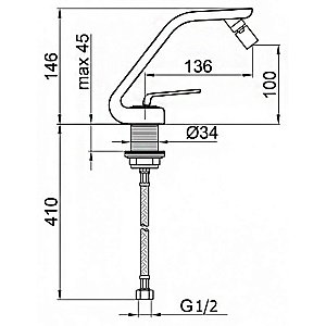 Смеситель для биде Webert Wolo WO840102564 купить в интернет-магазине сантехники Sanbest