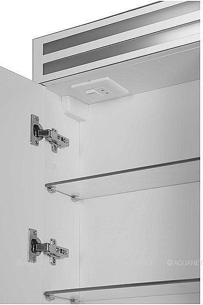 Зеркальный шкаф De Aqua Эколь 184802 80 белый купить в интернет-магазине сантехники Sanbest