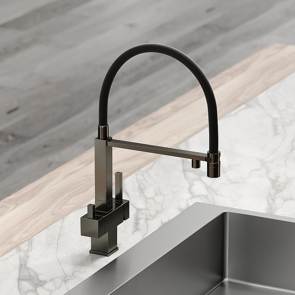 Смеситель для кухни Sancos Moro SC4006GG вороненая сталь купить в интернет-магазине сантехники Sanbest