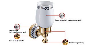 Стакан Schein SAINE 7053011VF золото купить в интернет-магазине сантехники Sanbest