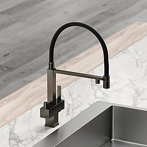 Смеситель для кухни Sancos Moro SC4006GG вороненая сталь купить в интернет-магазине сантехники Sanbest