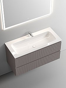 Тумба с раковиной Sancos SNOB T SNT100SM 100 Doha Soft для ванной в интернет-магазине Sanbest