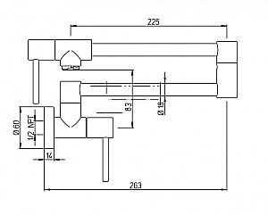 Смеситель для кухни PAINI COX 78CR518KM раскладной излив, хром купить в интернет-магазине сантехники Sanbest