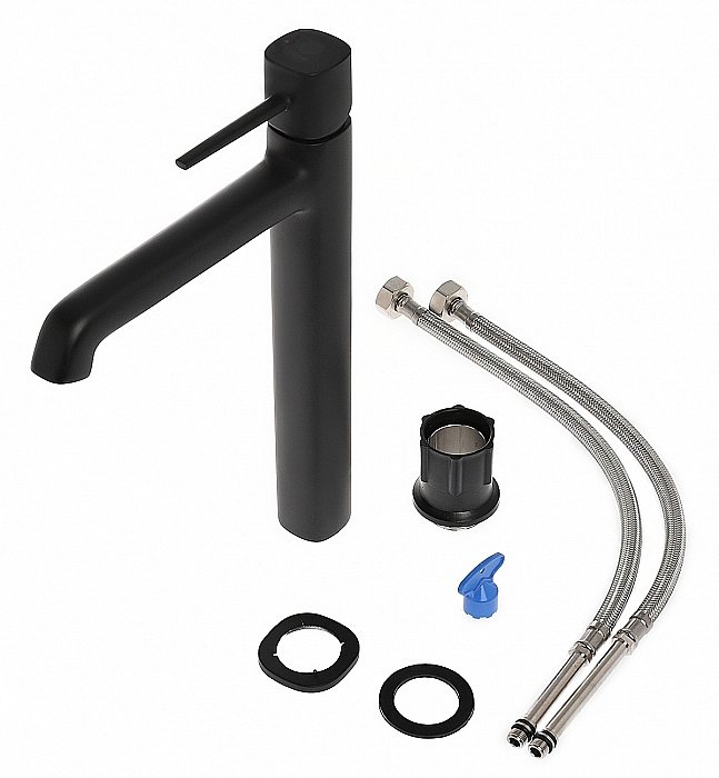 Смеситель для раковины Orange Karl M05-121b черный купить в интернет-магазине сантехники Sanbest