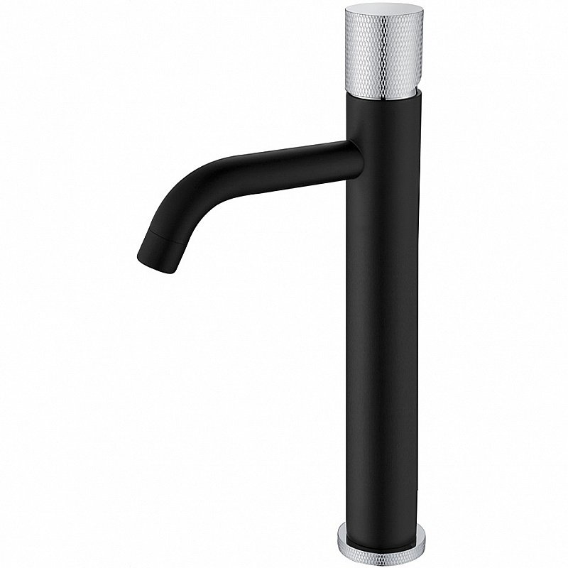 Смеситель для раковины Boheme Stick 122-BCR.2 черный/ручка хром купить в интернет-магазине сантехники Sanbest