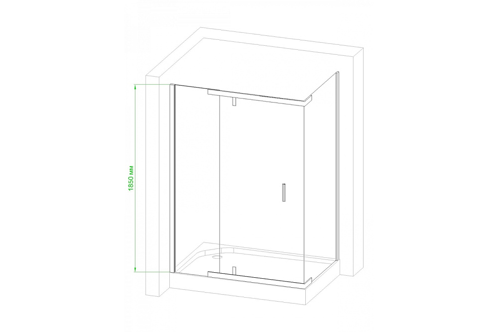 Душевой уголок Royal Bath HPVD RB9140HPVD-C-BL 140х90 матовое стекло/профиль черный купить в интернет-магазине Sanbest