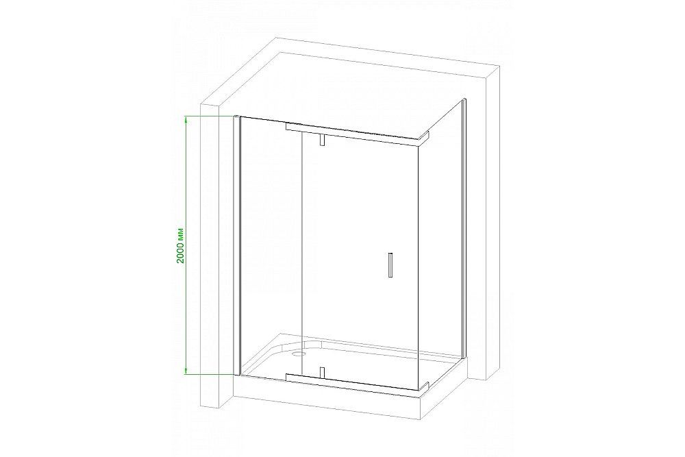 Душевой уголок Royal Bath HPVD RB1140HPVD-T-BL 140х100 прозрачное стекло/профиль черный купить в интернет-магазине Sanbest