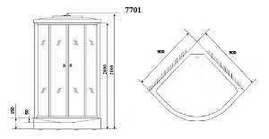 Душевая кабина Niagara Lux NG-7701W 90x90 купить в интернет-магазине Sanbest