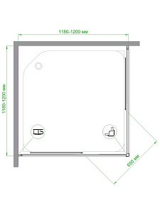 Душевой уголок Royal Bath RB1212HPD-T-BL 120х120 прозрачный купить в интернет-магазине Sanbest