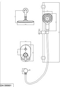 Душевая система D&K Rhein Marx DA1395601 купить в интернет-магазине сантехники Sanbest