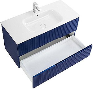 Тумба с раковиной Cezares DUET-N 100 DUET-N-1000-2C-SO-SPF-P сапфир для ванной в интернет-магазине Sanbest
