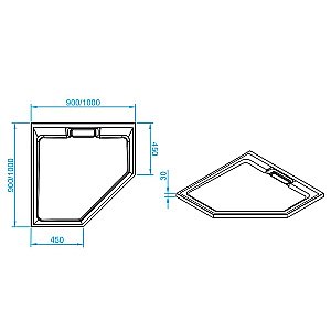 Душевой поддон RGW STA-61W 16330599-01 90х90 белый купить в интернет-магазине Sanbest