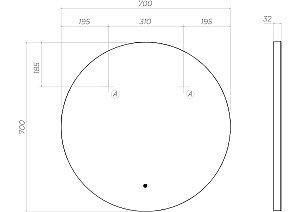 Зеркало VIGO Otti Classic z.OTT.70 в ванную от интернет-магазине сантехники Sanbest