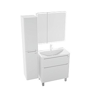 Тумба с раковиной напольная Grossman АДЕЛЬ 80 белая для ванной в интернет-магазине Sanbest