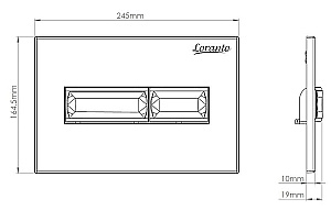 Кнопка для инсталляции Loranto Line 7320 белая глянцевая купить в интернет-магазине сантехники Sanbest