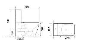 Унитаз напольный CeruttiSpa Manlio Tornado 10618 белый, безободковый, с крышкой микролифт, слив-торнадо купить в интернет-магазине Sanbest