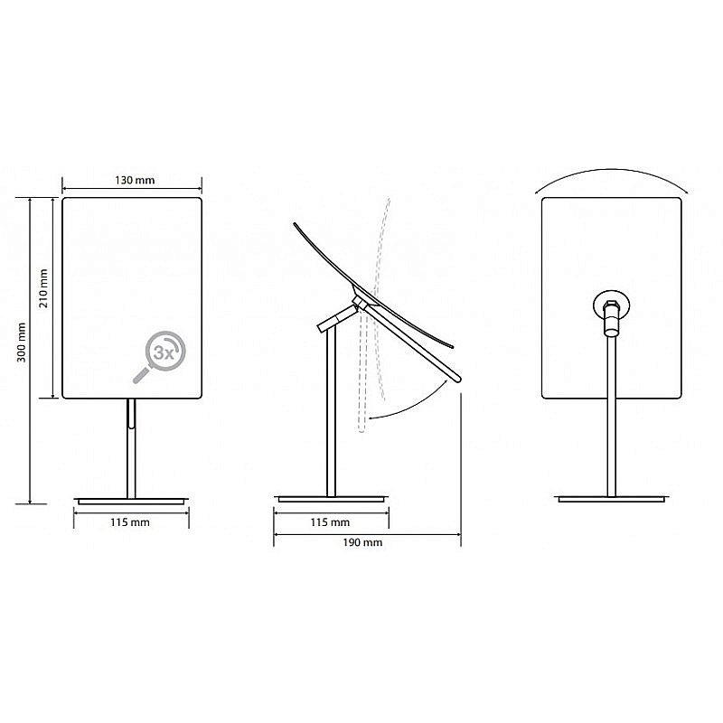 Зеркало косметическое Bemeta 116201310 черное купить в интернет-магазине сантехники Sanbest