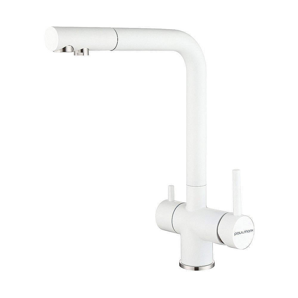 Смеситель для кухни Paulmark Skalen Sk213020-WH Белый матовый купить в интернет-магазине сантехники Sanbest