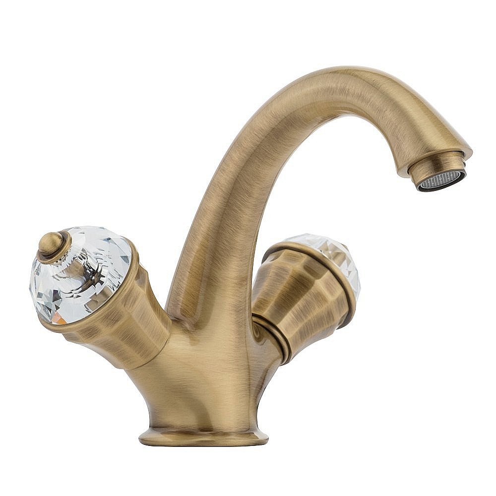 Смеситель для раковины Migliore Prestige Crystal 28011 бронза/swarovski купить в интернет-магазине сантехники Sanbest