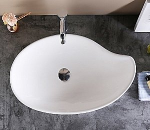 Раковина накладная Ceramalux N 65,5 9052 белая купить в интернет-магазине Sanbest