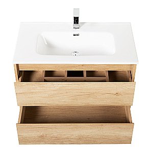 Тумба с раковиной BelBagno KRAFT 80 2C-SO/BB800ETL Rovere Nebrasca Nature для ванной в интернет-магазине Sanbest