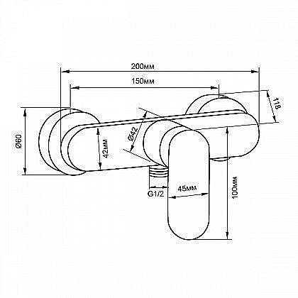 Смеситель для душа Aquanet Stark FF35273-4 купить в интернет-магазине сантехники Sanbest