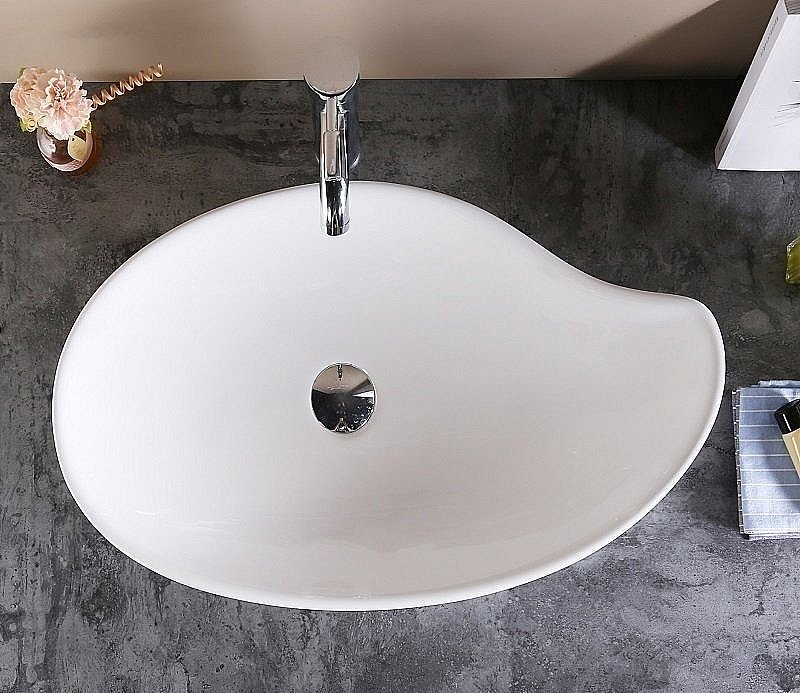 Раковина накладная Ceramalux N 65,5 9052 белая купить в интернет-магазине Sanbest