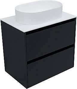 Тумба с раковиной Allen Brau Activity 70 1.34003.AM антрацит матовый/черный брашированный для ванной в интернет-магазине Sanbest