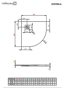 Душевой поддон Radaway Kyntos A 90x90 HKA9090-74 cemento купить в интернет-магазине Sanbest