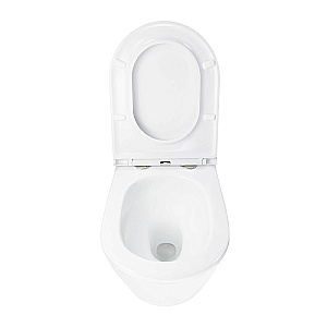 Унитаз подвесной Azario SONGO AZ-5180T-WHT белый, безободковый, с крышкой микролифт, слив торнадо купить в интернет-магазине Sanbest