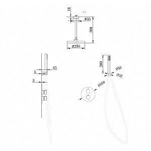 Душевая система Abber Wasser Kreis AF8121G золото матовое купить в интернет-магазине сантехники Sanbest