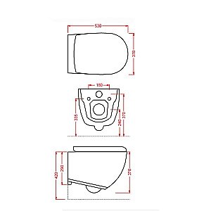 Унитаз приставной Artceram FILE 2.0 36х52 FLV005 15 00 grigio oliva серый купить в интернет-магазине Sanbest