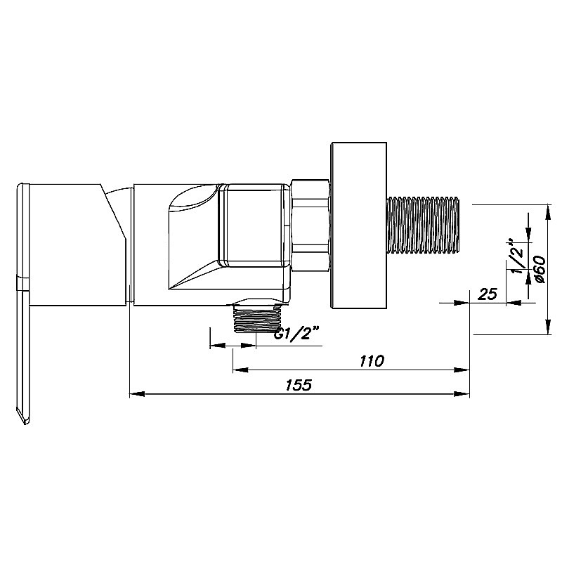 Смеситель для душа Azario ENZO AZ-15710611 хром купить в интернет-магазине сантехники Sanbest