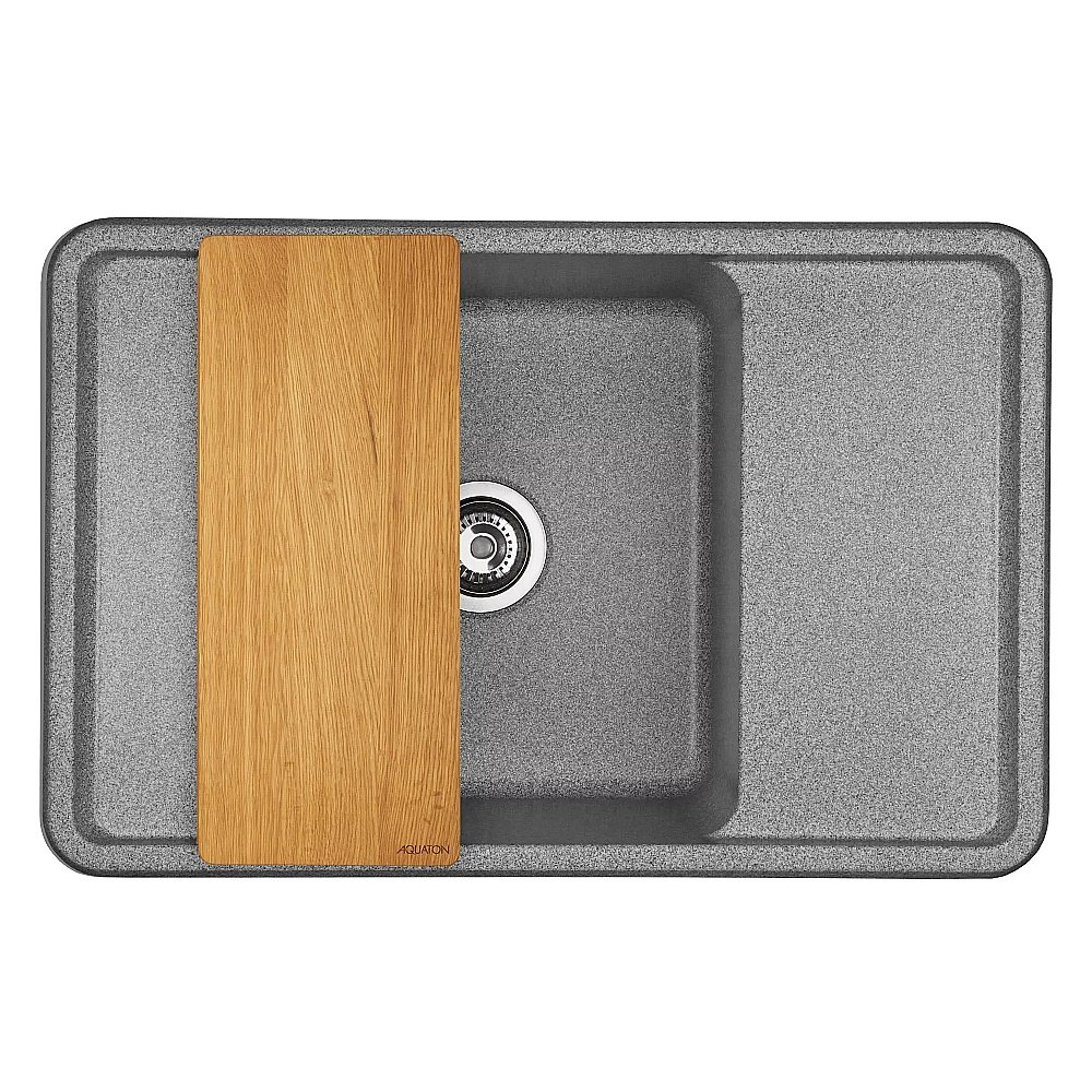 Мойка кухонная Акватон Беллис 78 серая купить в интернет-магазине сантехники Sanbest