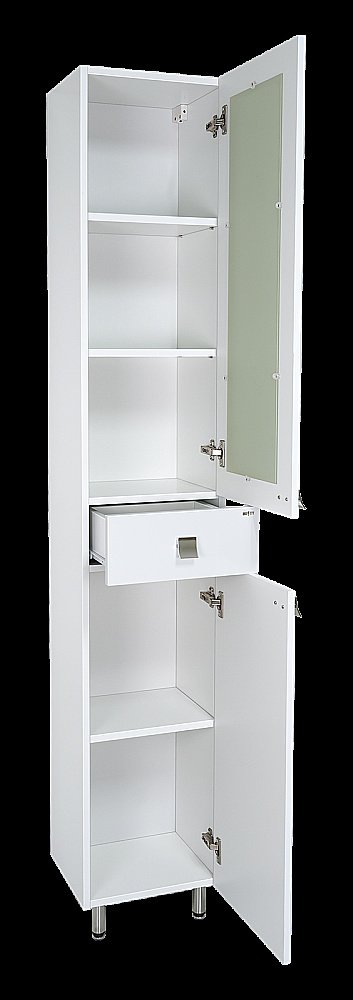 Пенал напольный Misty Урал 35 Э-Ура0503501-01П белый для ванной в интернет-магазине сантехники Sanbest