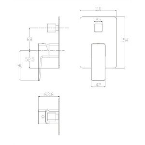 Смеситель для душа Omnires Parma PM7435GR купить в интернет-магазине сантехники Sanbest