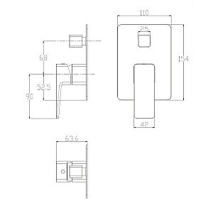 Смеситель для душа Omnires Parma PM7435GR купить в интернет-магазине сантехники Sanbest