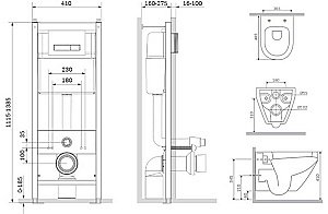 Унитаз подвесной AM.PM SPIRIT IS30201.701700 белый, безободковый, с инсталляцией купить в интернет-магазине Sanbest