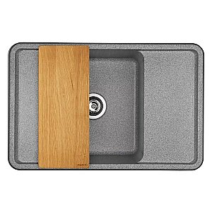 Мойка кухонная Акватон Беллис 78 серая купить в интернет-магазине сантехники Sanbest