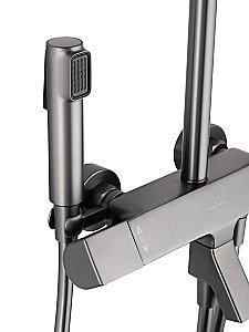 Душевая система с термостатом WONZON & WOGHAND The ONE WW-B3094-BGG темный графит купить в интернет-магазине сантехники Sanbest