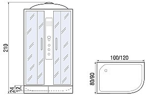 Душевая кабина River Desna 24 120x90 купить в интернет-магазине Sanbest