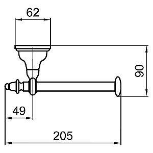 Держатель для бумаги Webert Ottocento AM500801010 купить в интернет-магазине сантехники Sanbest