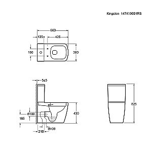 Унитаз Ambassador Kingston 147K19001RS безободковый, с бачком, с крышкой микролифт, белый купить в интернет-магазине Sanbest